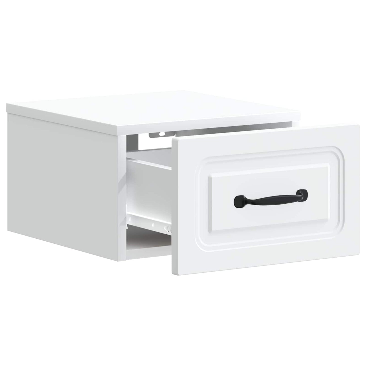 Wandbeugel Bedkast 2 pcs Wit 34,5 x 33 x 20 cm Bewerkt hout