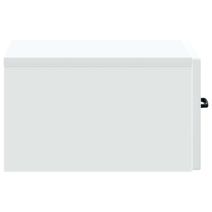 Wandbeugel Bedkast 2 pcs Wit 34,5 x 33 x 20 cm Bewerkt hout