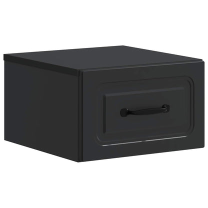 Wandbeugel Bedkast Zwart 34,5 x 33 x 20 cm Bewerkt hout