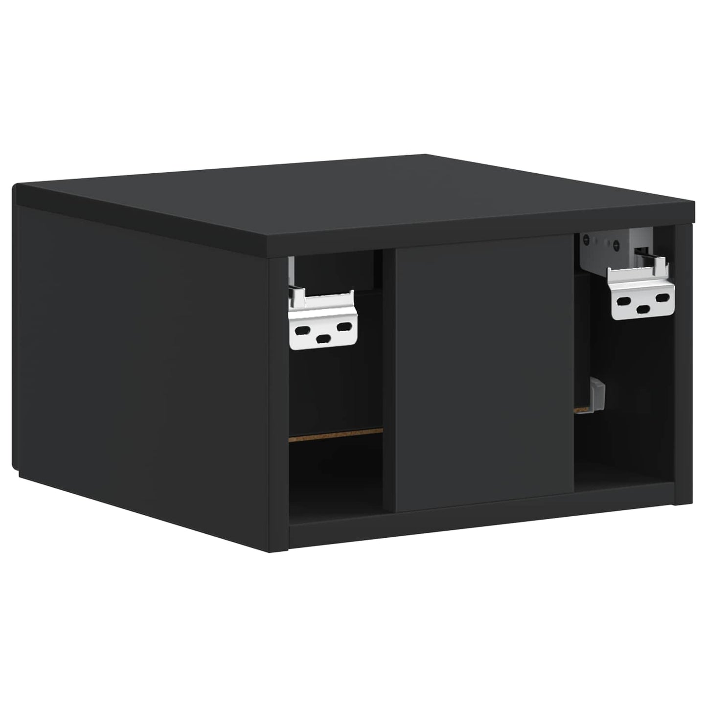 Wandbeugel Bedkast Zwart 34,5 x 33 x 20 cm Bewerkt hout