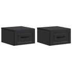 Nachtkastjes 2 stuks 34,5x33x20 cm bewerkt hout zwart