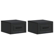 Nachtkastjes 2 stuks 34,5x33x20 cm bewerkt hout zwart