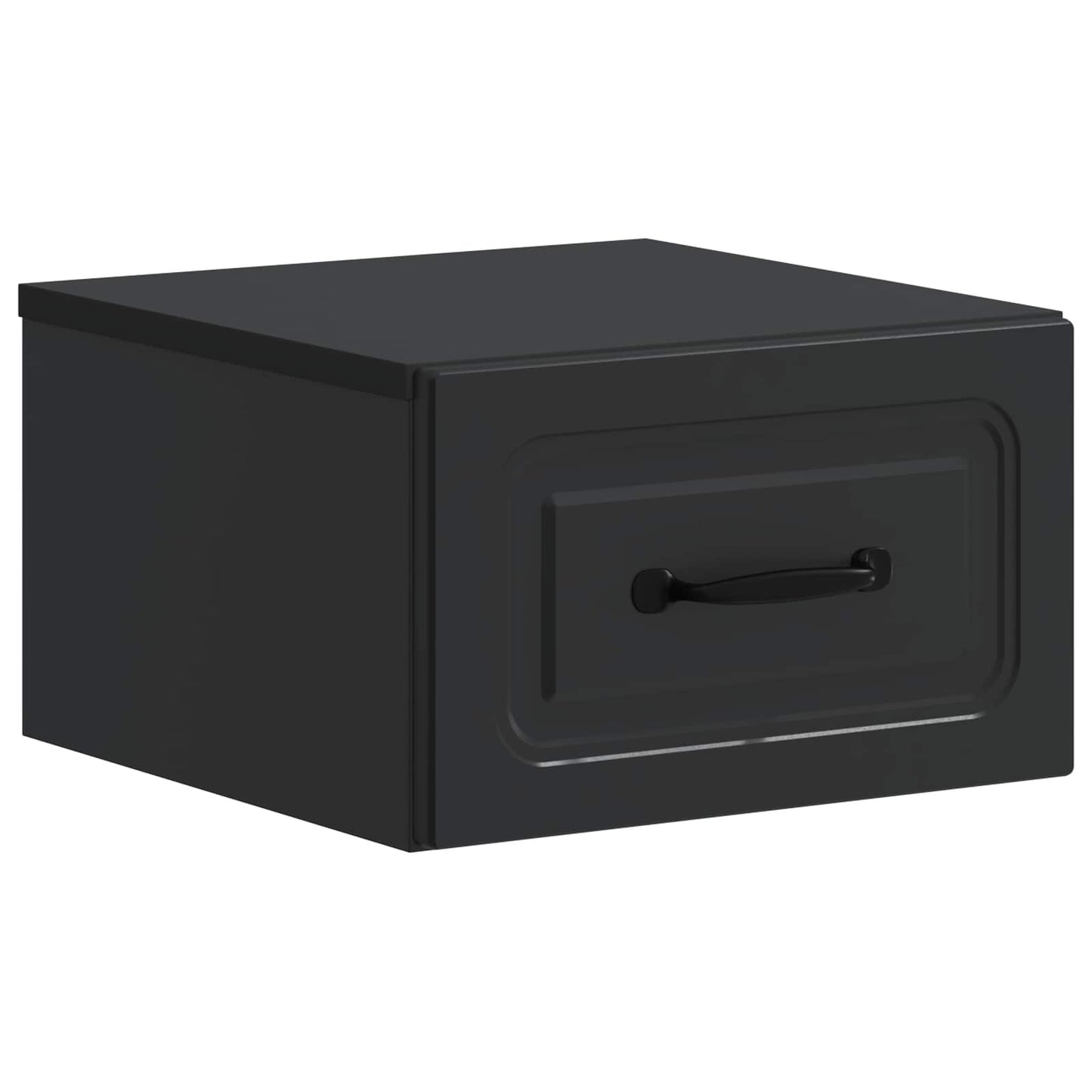 Wandbeugel Bedkast 2 pcs Zwart 34,5 x 33 x 20 cm Bewerkt hout