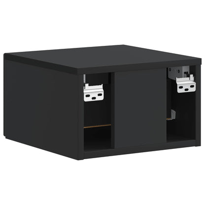 Wandbeugel Bedkast 2 pcs Zwart 34,5 x 33 x 20 cm Bewerkt hout