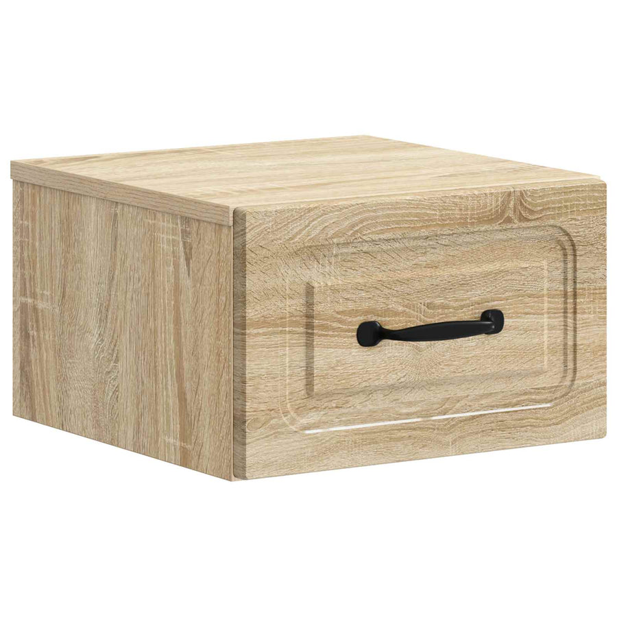 Wandbeugel Bedkast Sonoma Eiken 34,5 x 33 x 20 cm Bewerkt hout