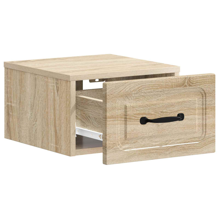 Wandbeugel Bedkast Sonoma Eiken 34,5 x 33 x 20 cm Bewerkt hout