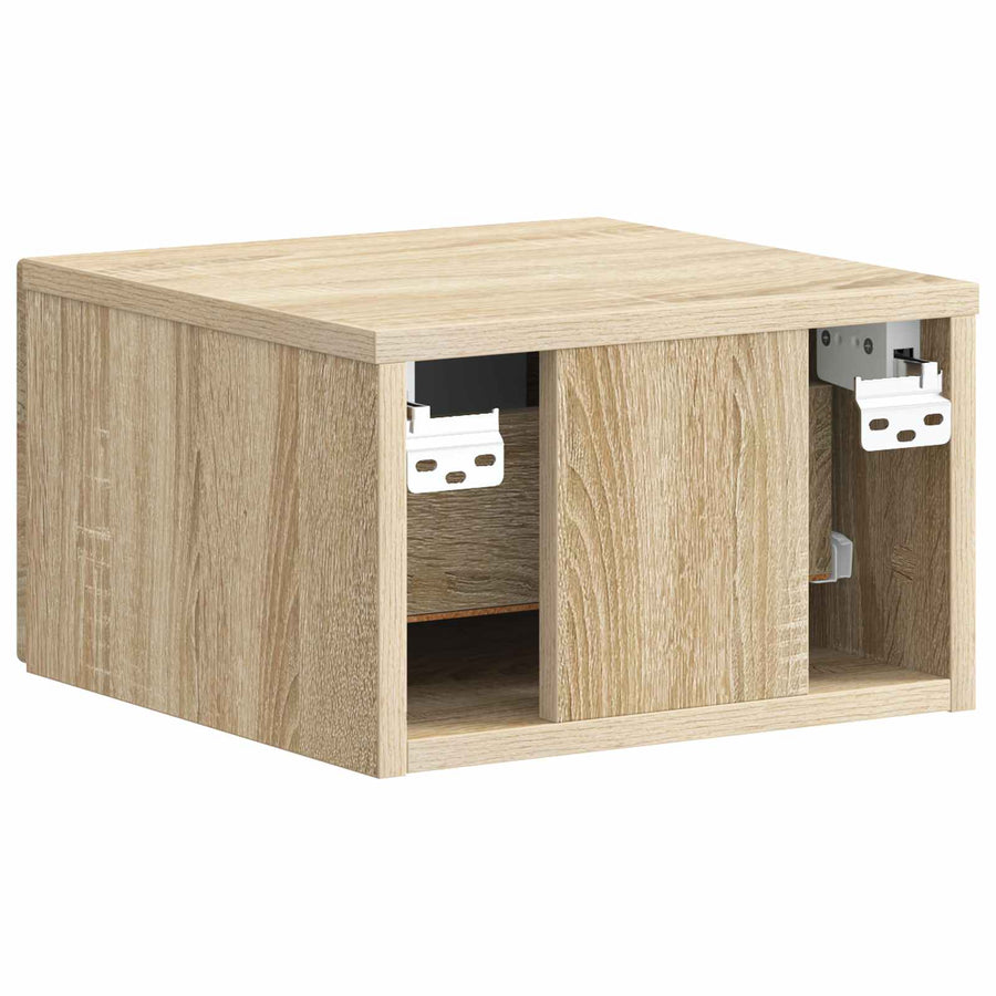 Wandbeugel Bedkast Sonoma Eiken 34,5 x 33 x 20 cm Bewerkt hout