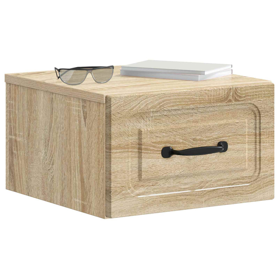 Wandbeugel Bedkast Sonoma Eiken 34,5 x 33 x 20 cm Bewerkt hout