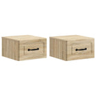 Wall Bracket Wall Bed 2 pcs Sonoma Oak 34.5 x 33 x 20 cm
