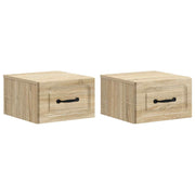 Nachtkastjes 2 stuks Sonoma eiken 34,5x33x20 cm muurmontage