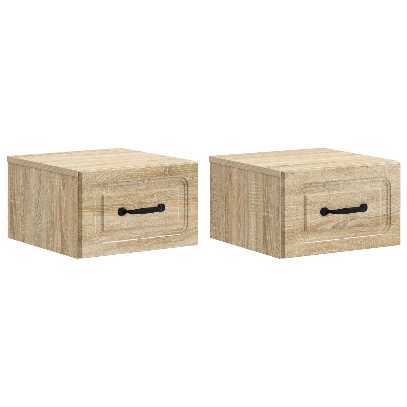 Wandbeugel Bedkast 2 pcs Sonoma Eiken 34,5 x 33 x 20 cm