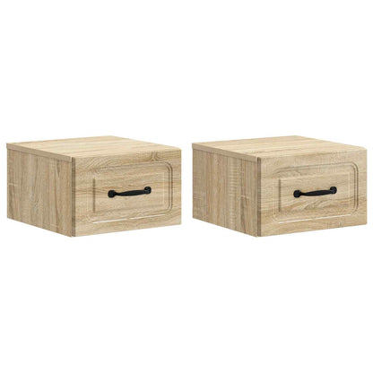 Wandbeugel Bedkast 2 pcs Sonoma Eiken 34,5 x 33 x 20 cm
