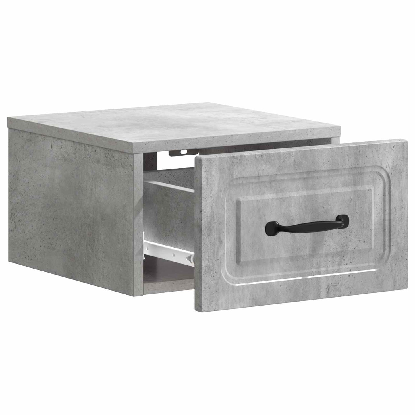 Wandbeugel Bedkast Betongrijs 34,5 x 33 x 20 cm Bewerkt hout