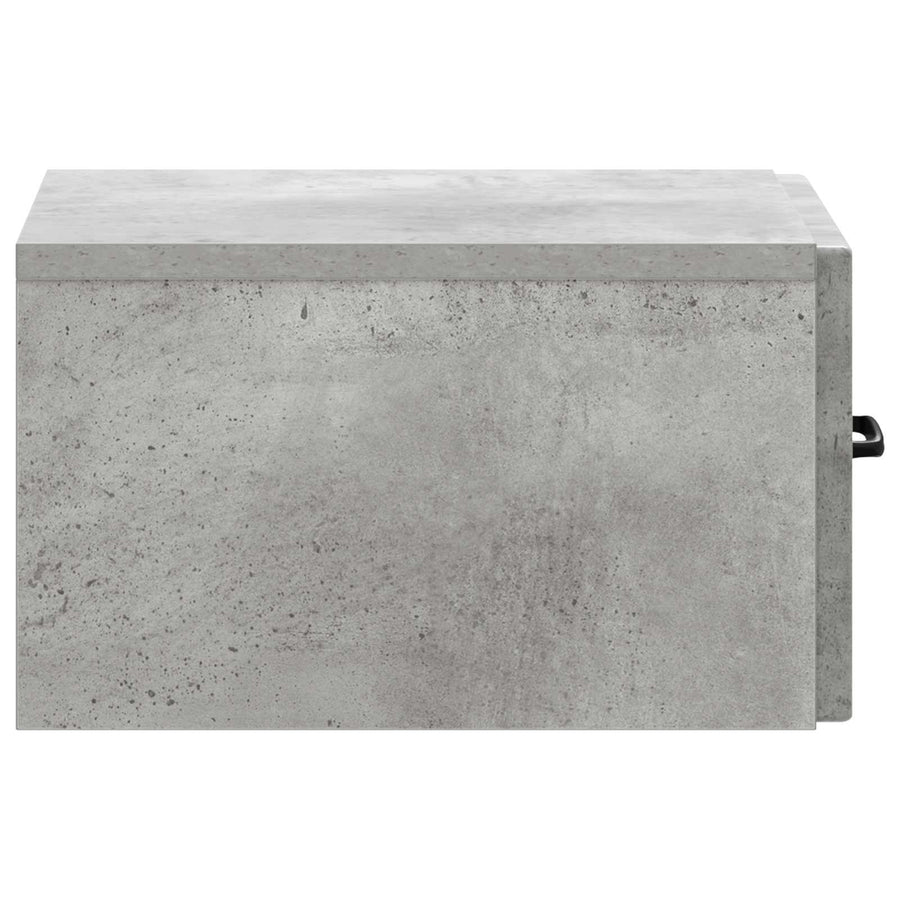 Wandbeugel Bedkast Betongrijs 34,5 x 33 x 20 cm Bewerkt hout