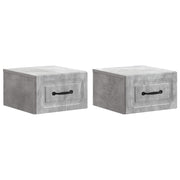 Nachtkastjes 2 stuks betongrijs 34,5x33x20 cm bewerkt hout