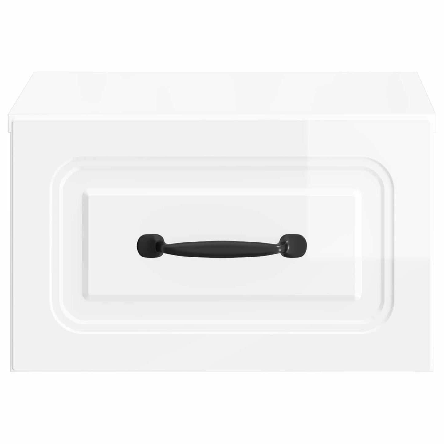 Wandbeugel Bedkast Hoogglans Wit 34,5 x 33 x 20 cm Bewerkt hout
