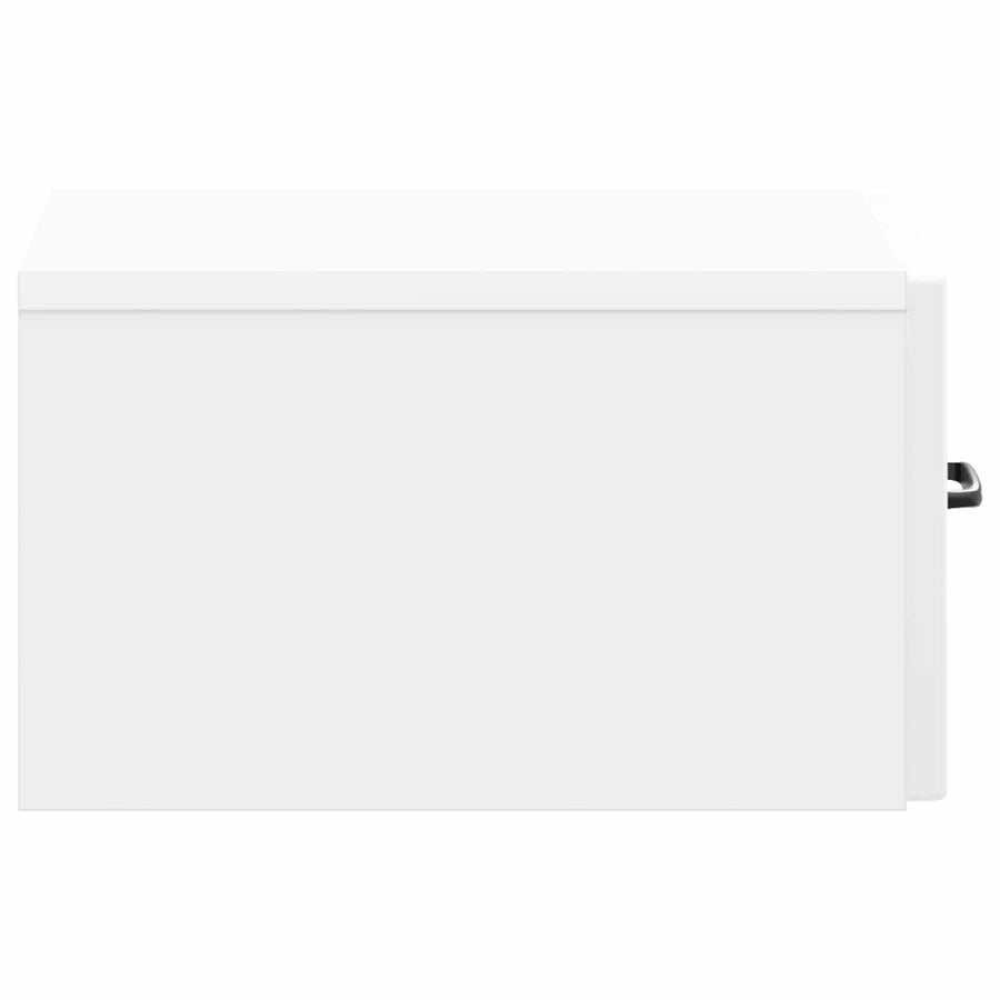 Wandbeugel Bedkast Hoogglans Wit 34,5 x 33 x 20 cm Bewerkt hout