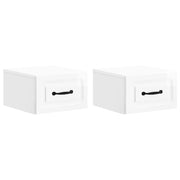 Nachtkastje 2 stuks 34,5x33x20 cm hoogglans wit