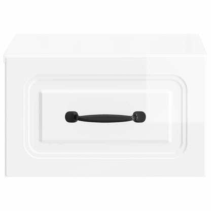 Wandbeugel Bedkast 2 pcs Hoogglans Wit 34,5 x 33 x 20 cm