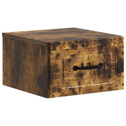 Wandkast bedkast gerookt eiken 34,5x33x20 cm