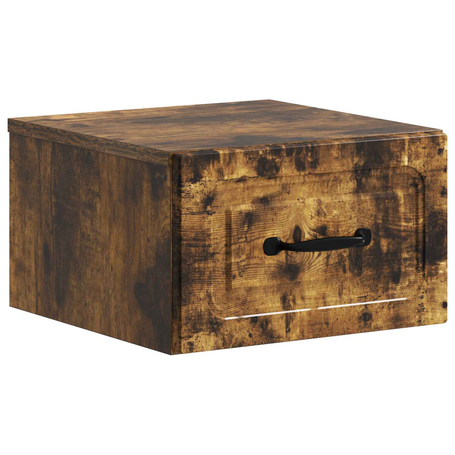 Wandbeugel Bedkast Gerookt eiken 34,5 x 33 x 20 cm Bewerkt hout