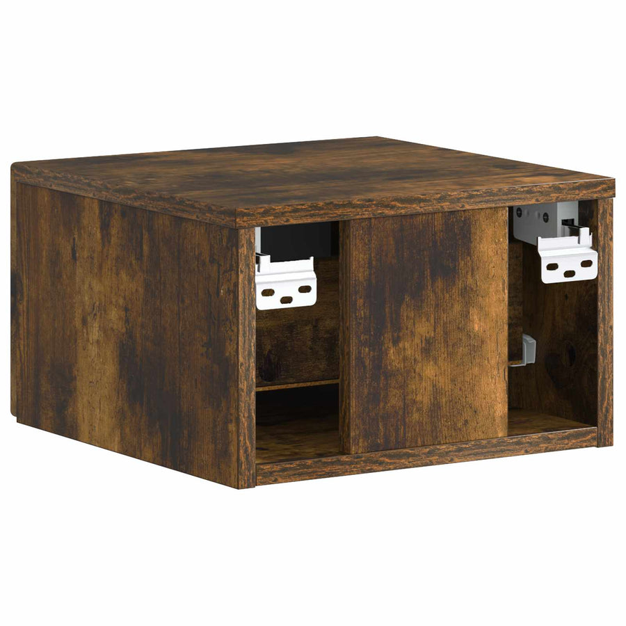 Wandbeugel Bedkast Gerookt eiken 34,5 x 33 x 20 cm Bewerkt hout