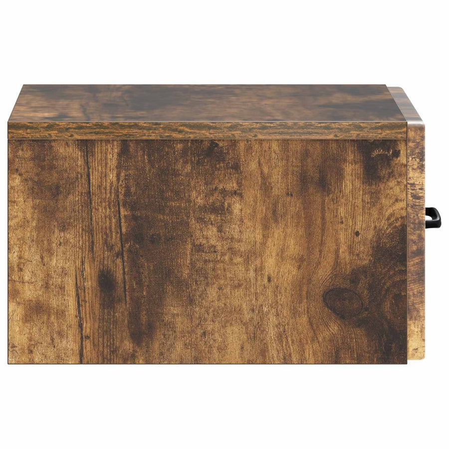 Wandbeugel Bedkast Gerookt eiken 34,5 x 33 x 20 cm Bewerkt hout