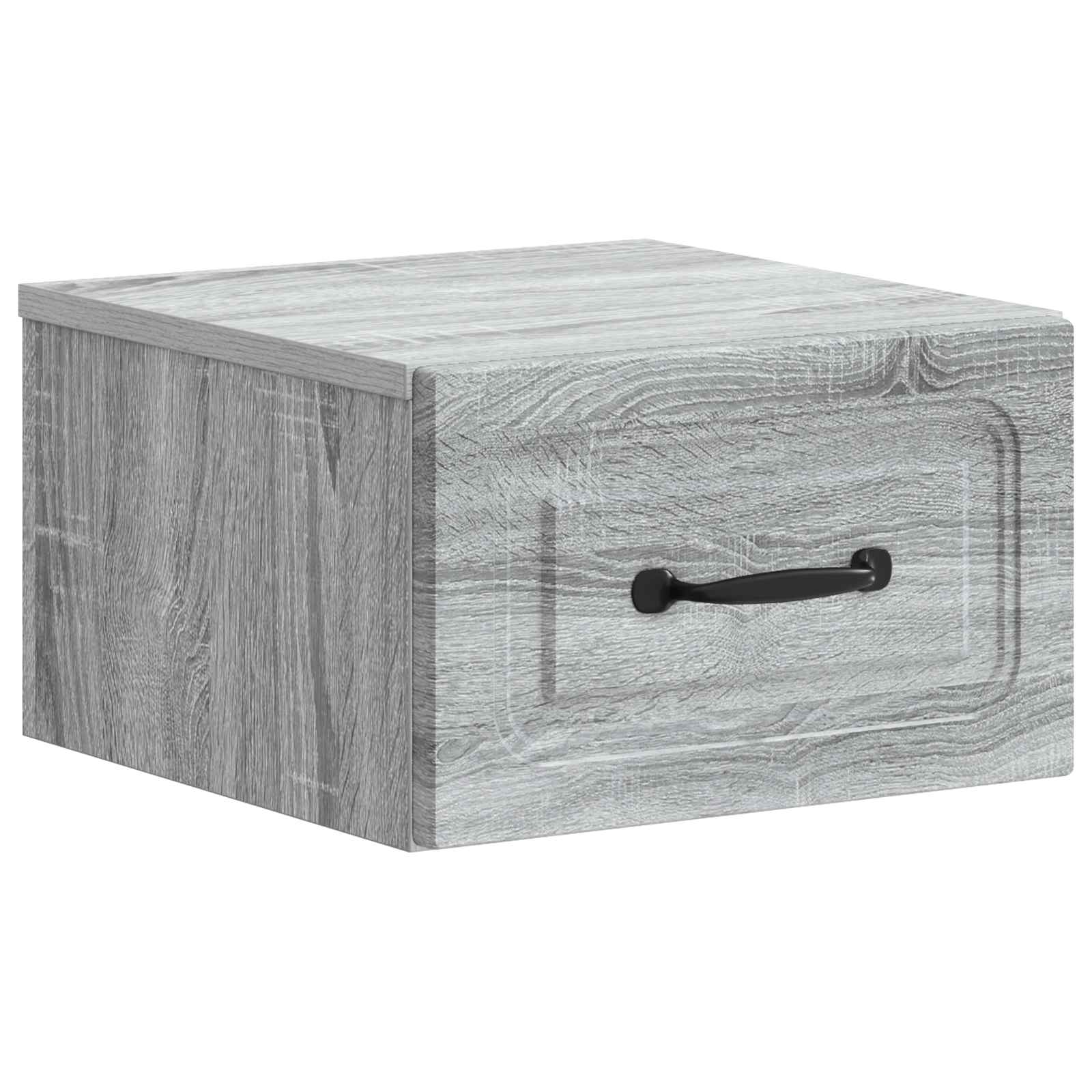 Wandbeugel Bedkast Grijs sonoma 34,5 x 33 x 20 cm Bewerkt hout