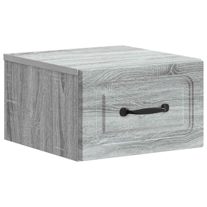 Wandbeugel Bedkast Grijs sonoma 34,5 x 33 x 20 cm Bewerkt hout