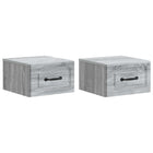 Wall bracket for bed cabinet 2 pcs Gray sonoma 34.5 x 33 x 20 cm