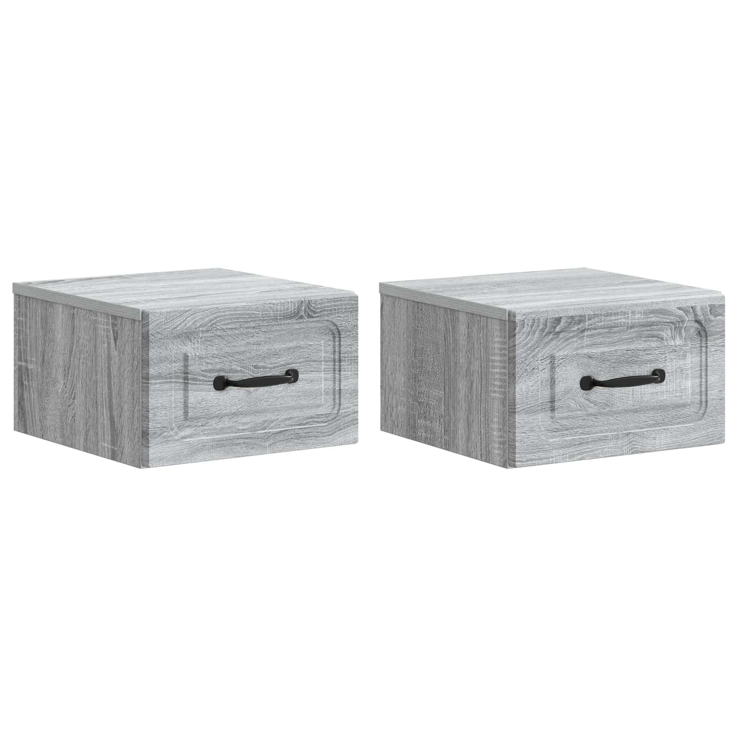 Wandbeugel Bedkast 2 pcs Grijs sonoma 34,5 x 33 x 20 cm