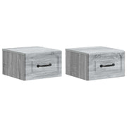 Nachtkastjes 2 stuks Grijs sonoma 34,5x33x20 cm