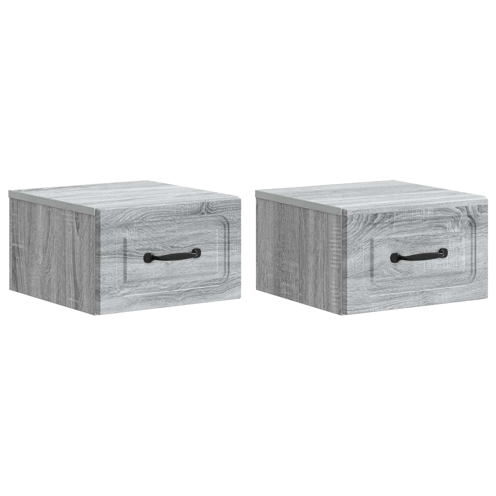 Wandbeugel Bedkast 2 pcs Grijs sonoma 34,5 x 33 x 20 cm