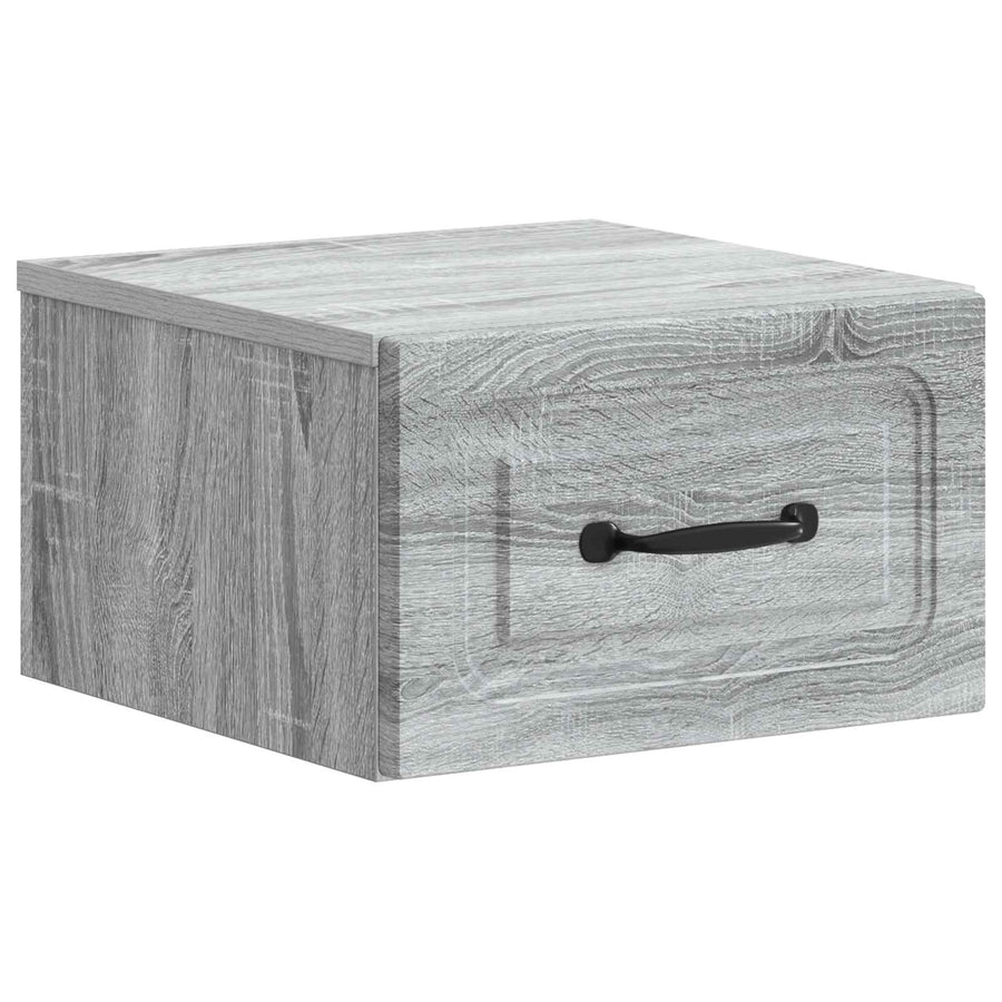 Wandbeugel Bedkast 2 pcs Grijs sonoma 34,5 x 33 x 20 cm