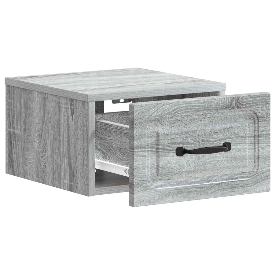 Wandbeugel Bedkast 2 pcs Grijs sonoma 34,5 x 33 x 20 cm
