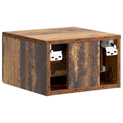 Wandbeugel Bedkast Oud hout 34,5 x 33 x 20 cm Bewerkt hout