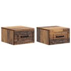 Wall bracket Folding bed with drawer 2 pcs Reclaimed wood 34.5 x 33 x 20 cm