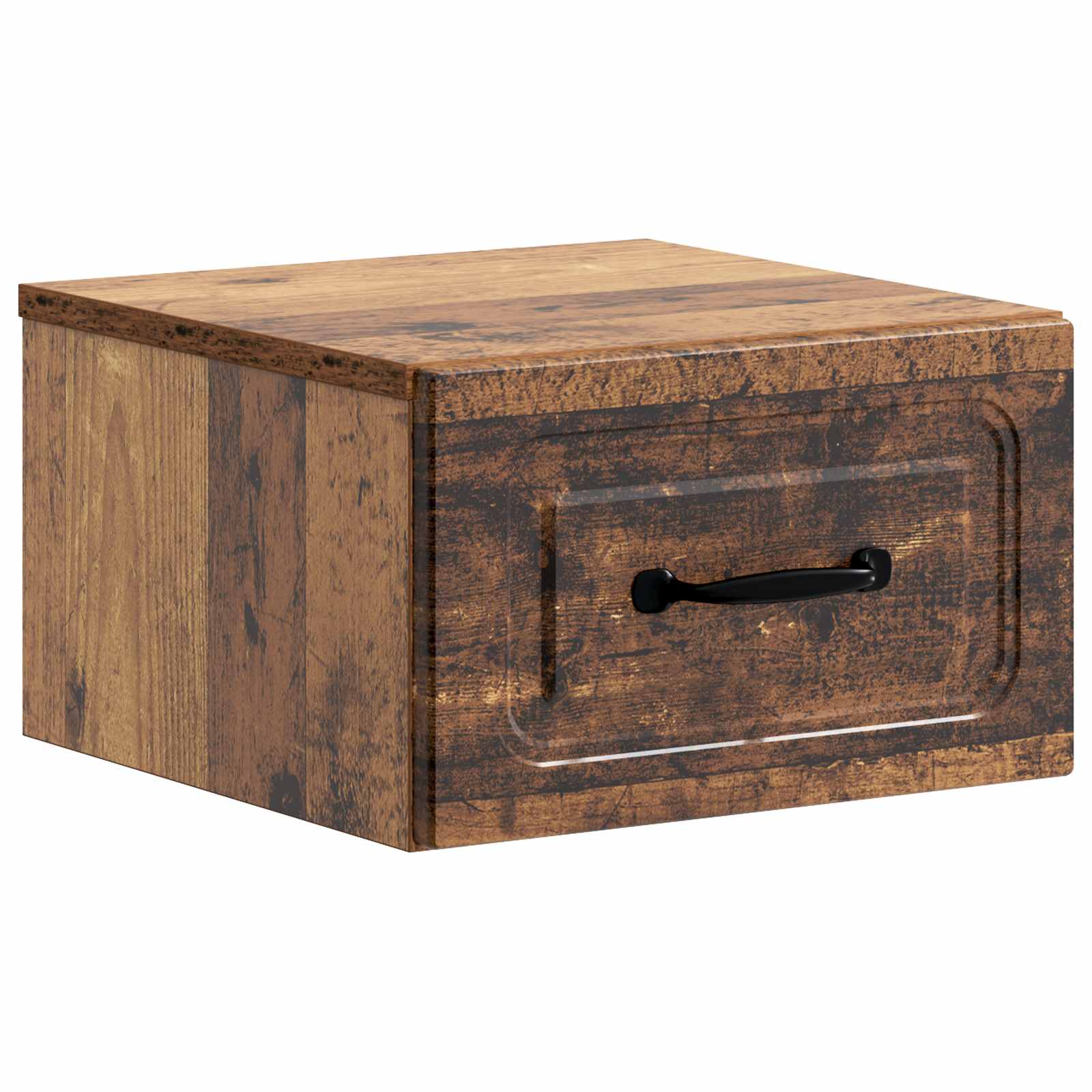 Wandbeugel Bedkast met lade 2 pcs Oud hout 34,5 x 33 x 20 cm