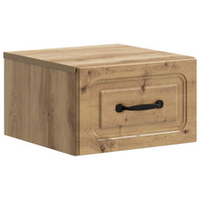 Wandbeugel Bedkast met lade Artisanaal eiken 34,5 x 33 x 20 cm