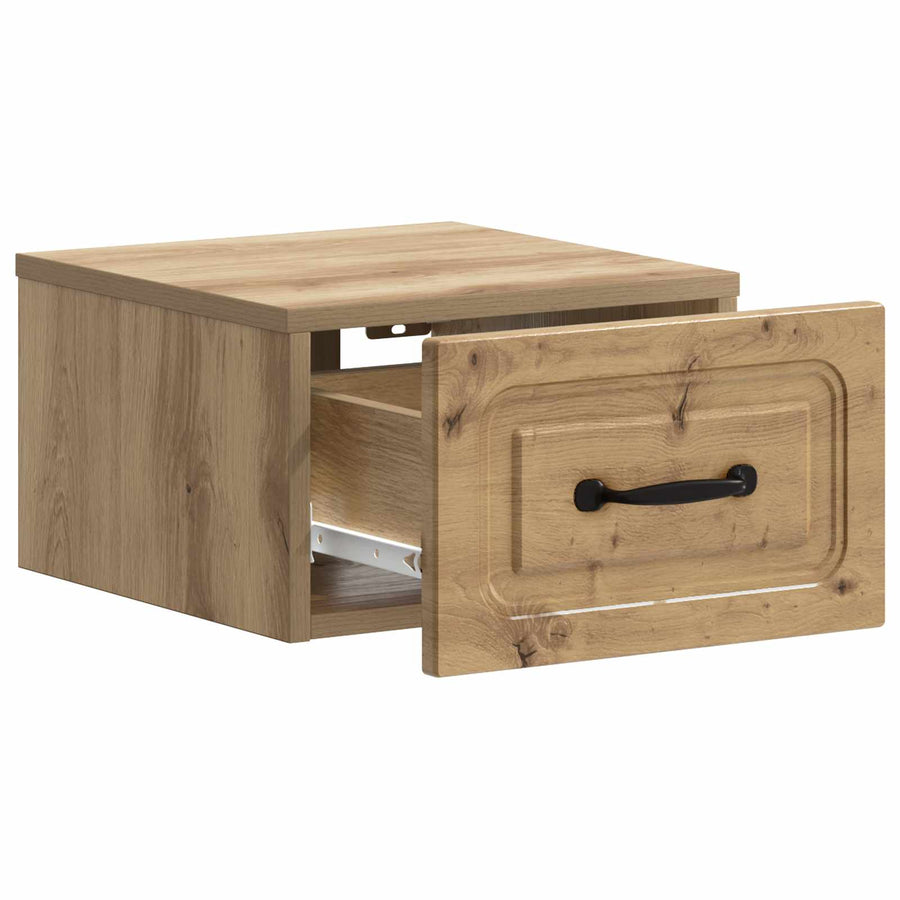 Wandbeugel Bedkast 2 pcs Artisanaal eiken 34,5 x 33 x 20 cm