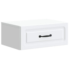 Wandbeugel Bedkast met lade Wit 49 x 34,5 x 20 cm Bewerkt hout