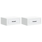 Wall bracket Bed cabinet 2 pcs White 49 x 34.5 x 20 cm Engineered wood