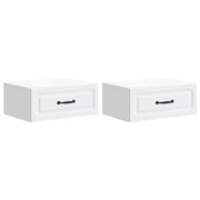 Nachtkastjes 2 stuks 49x34.5x20 cm wit bewerkt hout