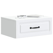 Wandbeugel Bedkast 2 pcs Wit 49 x 34,5 x 20 cm Bewerkt hout