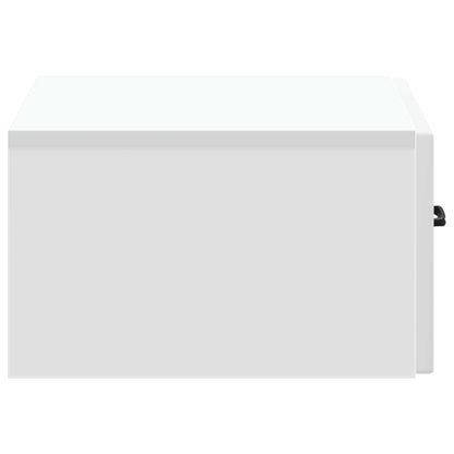 Wandbeugel Bedkast 2 pcs Wit 49 x 34,5 x 20 cm Bewerkt hout