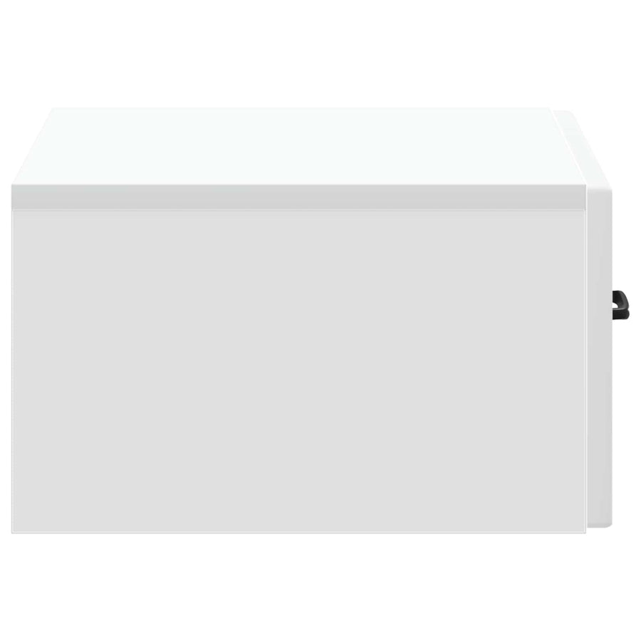 Wandbeugel Bedkast 2 pcs Wit 49 x 34,5 x 20 cm Bewerkt hout