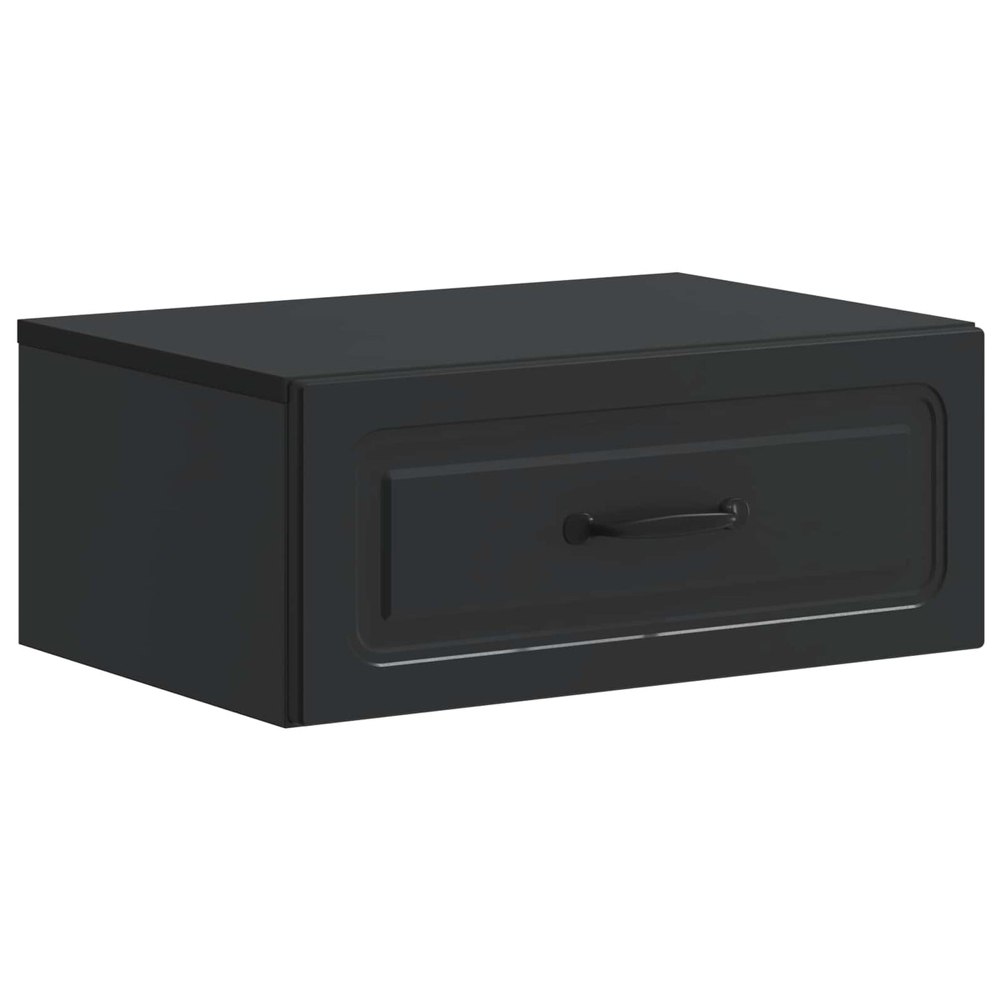 Wandbeugel Bedkast Zwart 49 x 34,5 x 20 cm Bewerkt hout