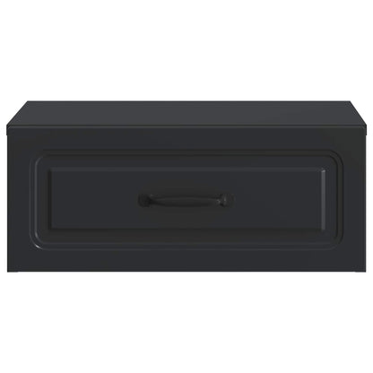 Wandbeugel Bedkast Zwart 49 x 34,5 x 20 cm Bewerkt hout