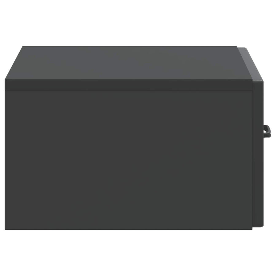 Wandbeugel Bedkast 2 pcs Zwart 49 x 34,5 x 20 cm Bewerkt hout