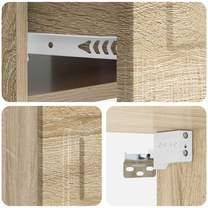 Wandbeugel Bedkast Sonoma Eiken 49 x 34,5 x 20 cm Bewerkt hout